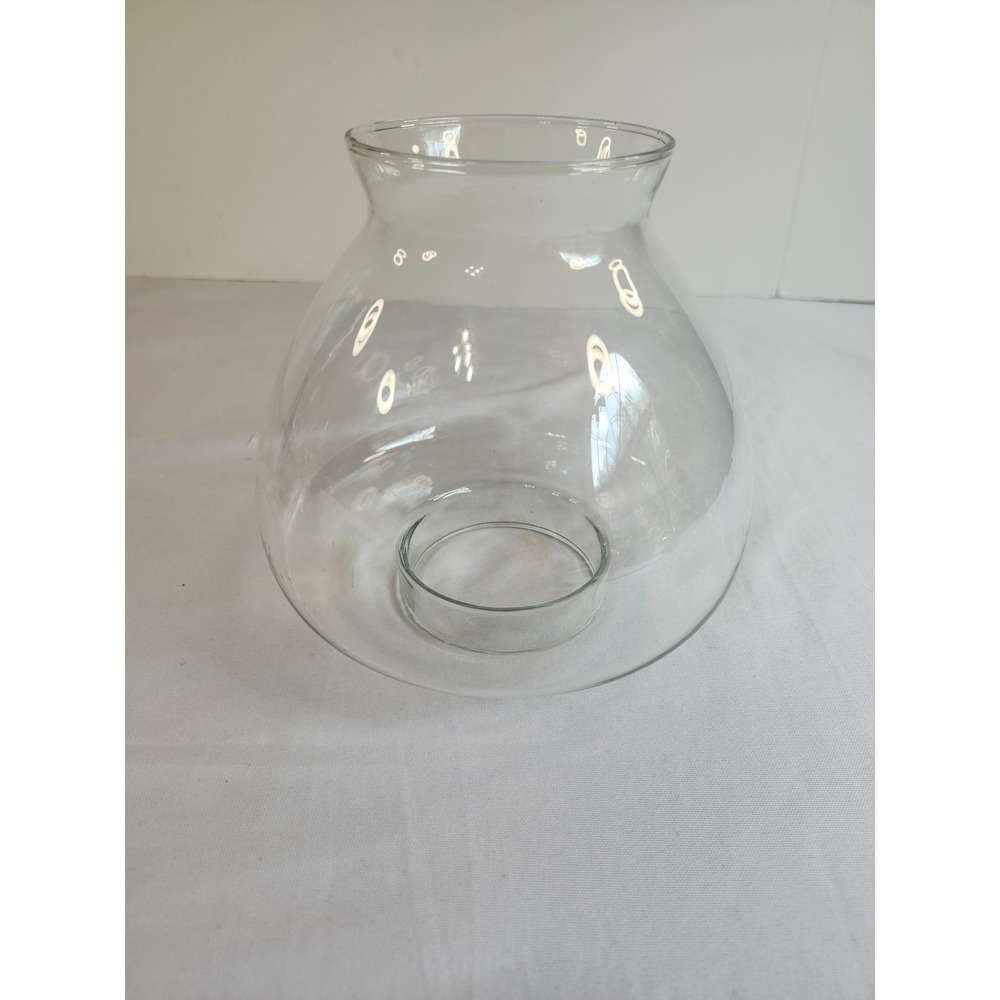 Clear Glass Hurricane Candle Shade Chimney Bulbous Replacement Globe‎ 6.5 Inch